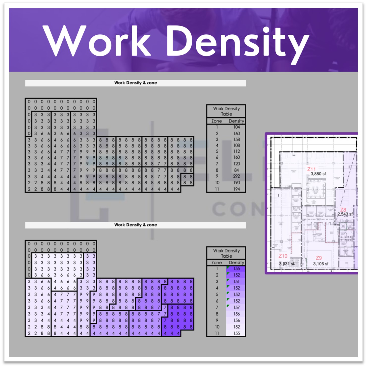 Image of zone density analysis.